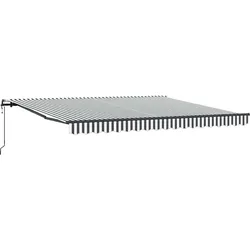 vidaXL Markise Automatisch Anthrazit und Weiß 400x300 cm