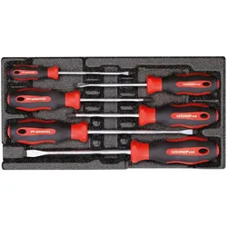 Gedore Red, Schraubenzieher, red R22150013 Schraubendrehersatz PH+SL 2/6 CT-Modul 6-teilig (Kreuzschlitz, Schlitz)