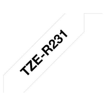 Brother Label-Making Tape Black On (Weiss, Schwarz) (TZE-R231)