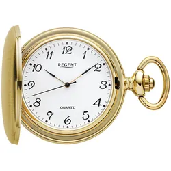 Taschenuhr REGENT "P736", gold (goldfarben), Taschenuhren, Herren, Taschenuhr, Quarzuhr, Herrenuhr, Acrylglas