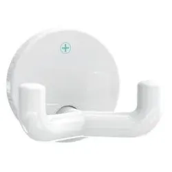 Hewi 477 active+ Doppelhaken 477.90D02598 43,5mm, antimikrobiell, Kunststoff signalweiß