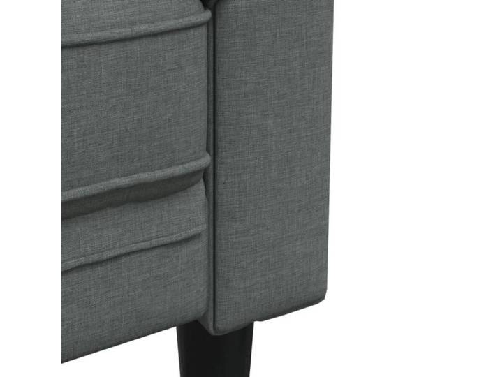 Fauteuil - MOTHINESSTO - Chesterfield - Gris foncé - Tissu 100% polyester - 1 place