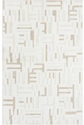 Abani Neutral NTL210A Geometric Maze Cream Beige Area Rug