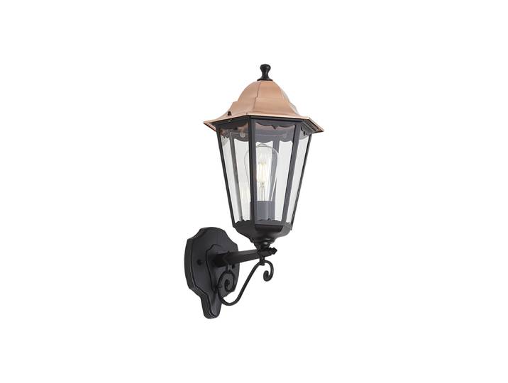 Applique murale classique noire avec cuivre IP44 - Havana