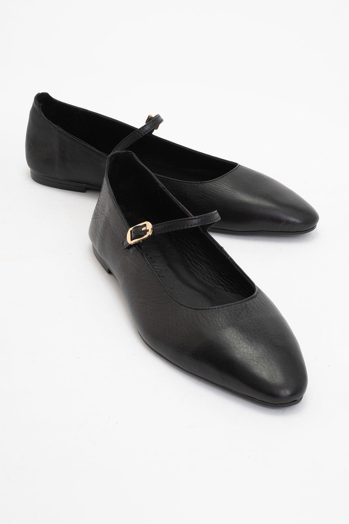 Lara Leder Mary Jane Flache Schuhe
