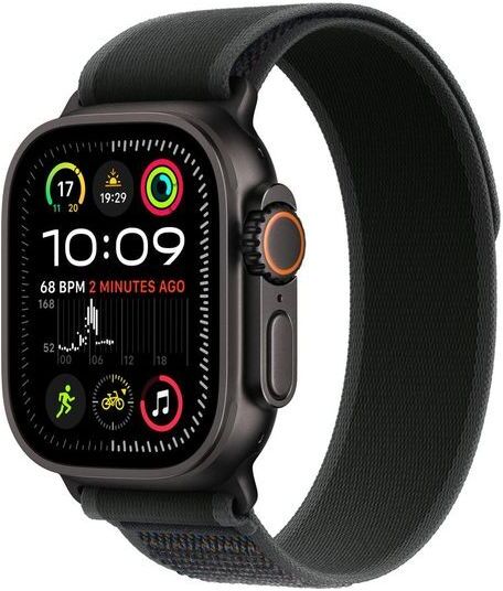 Apple Watch Ultra 2 Cellular - 49 mm Black Titanium Case with Black Trail Loop, S/M, New