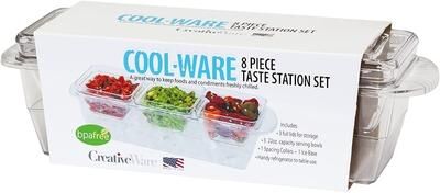 Creative Labs Bath 8 Piece Coolware Serving Set, 22 oz