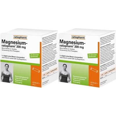 Magnesium-Ratiopharm 300 mg Micro-Pellets m.Gran. 2x 2x40 St Pellets