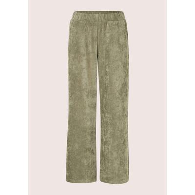 Culotte MADELEINE "Hose Cord-Culotte mit elastischem Bund", Damen, Gr. 40, grün (jadegrün), Modern, weit, Hosen Culotte