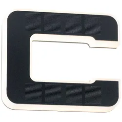 Paulmann LED Solar-Hausnummer, IP44, indirekt, 3000K, 20lm, Akku wechselbar, schwarz, Buchstabe c PAUL-94652
