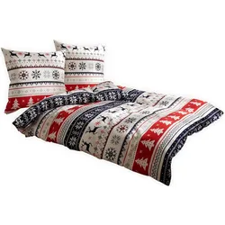 Traumschlaf, Bettwäsche, Norweger Hirsch (Bettwäsche Set, 200x200 cm, 80x80 cm)