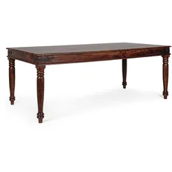 Esstisch Jaipur aus Akazienholz, klassisch, 200 cm, braun, für 6–8 Personen, Bizzotto