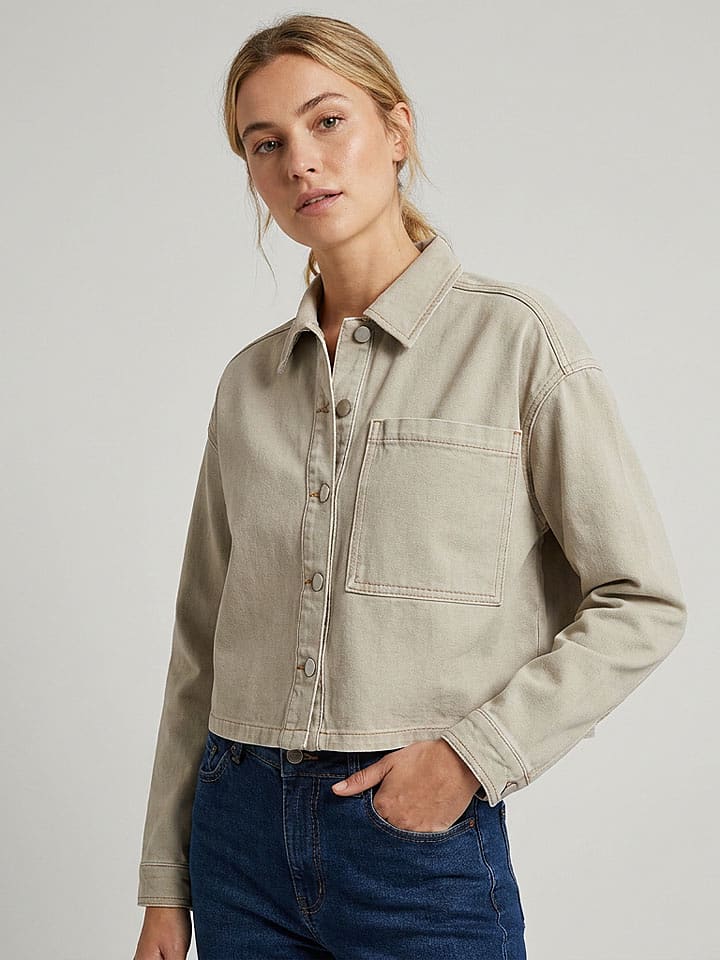 MOSS COPENHAGEN Hemd "Lio" in Beige - XS/S