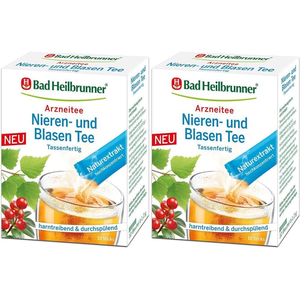 BAD Heilbrunner Nieren- und Blasen Tee tassenfert. 2x 2x10x1,2 g Pulver