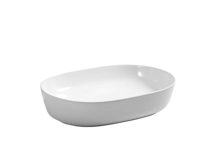 Waschbecken Keramik 60 x 40 cm weiss