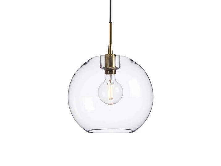 Belid Suspension Gloria Ø32 cm Laiton-verre transparent