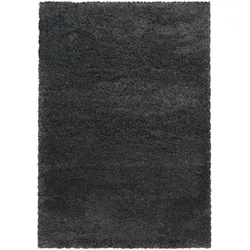 HOCHFLORTEPPICH SALZACH, einfarbig, aus Polypropylen, Grau, 140 x 200 cm