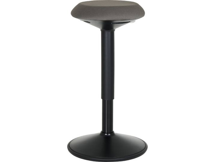 MyDeal Bürohocker Kaio schwarz/dunkelgrau Stoff/Kunststoff H 55 cm - Bürohocker