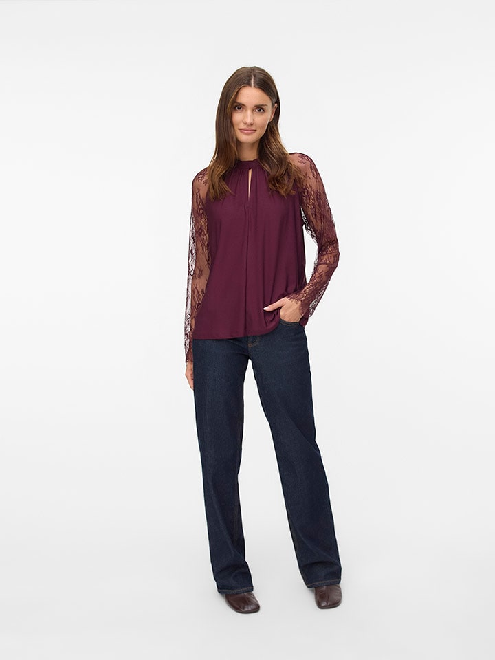 Vero Moda Bluse in Bordeaux - XL