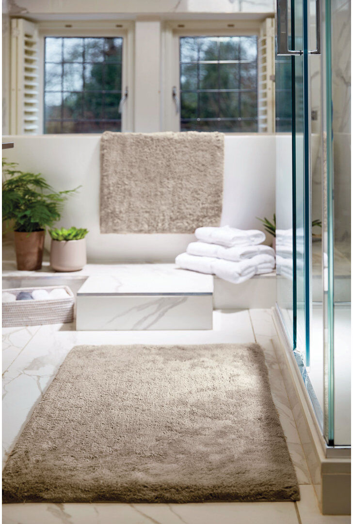 Latitude Run Dithusan Plain Bamboo Bath Mat Brown 100cm L x 60cm W