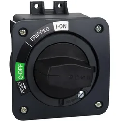 Schneider Electric EZAROTDS Direkter Drehantrieb für EZC100, schwarzer Griff, schwarze Frontplatte