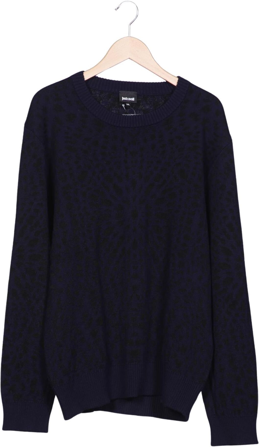 Just Cavalli Herren Pullover, Marineblau, Gr. Xxl, Viskose / Synthetik / Schurwolle - Second Hand