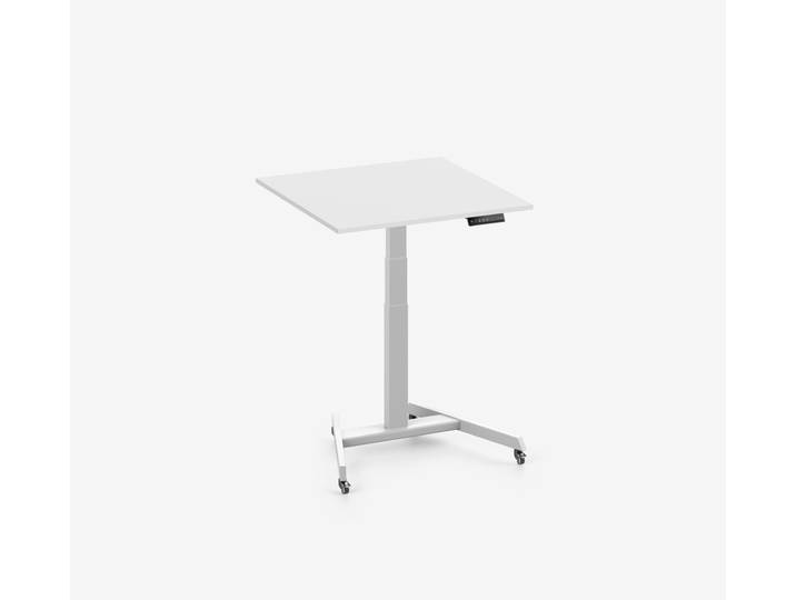 FOKUS Single Schreibtisch Weiß Lichtgrau 80x80