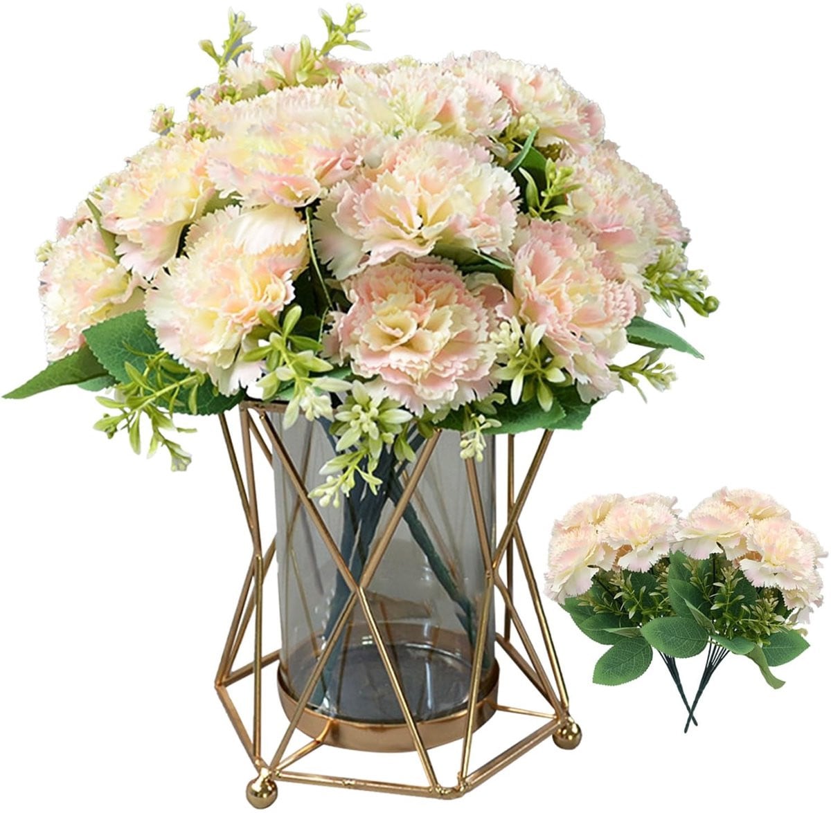 Allecto Kunstbloemen Champagnekleur Set van 2 - 29 cm