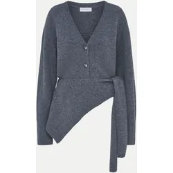 Cardigan Theres mit Bindegürtel Grau 38