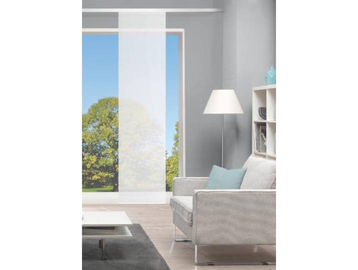 Vision S Schiebegardine ROM halb-transparenter Stoff in Bambus-Optik