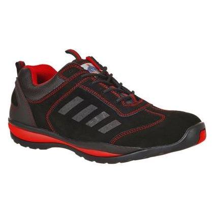 RS PRO Steelite Safety Trainer Black Red 9 (S1P, 43.5) (1642704)