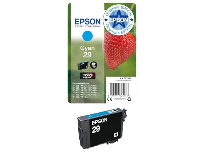 Epson C13T29924022 cyaan originele inktpatronen, verpakking van 1, XL