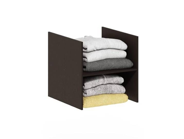 Furinno Cubicle Insert pour Cube\, Organiseur de Cubes à étagère en H\, Compatible avec Furinno Extra Thick Cubes\, Black Oak (Non Compatible avec Les étagères IKEA Kallax)