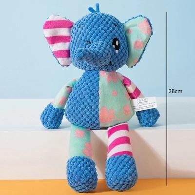 Happy Pet Pantry Pet Plush Toy Cat Dog Puzzle Toy Cute Animals Bite Resistant Interactive Squeaky Chew Toy 7