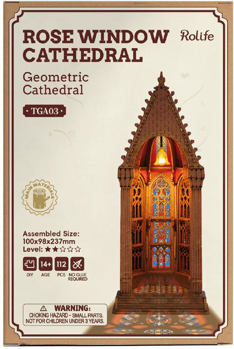 Puzzle 3D en bois Cathédrale Géométrique - Rolife