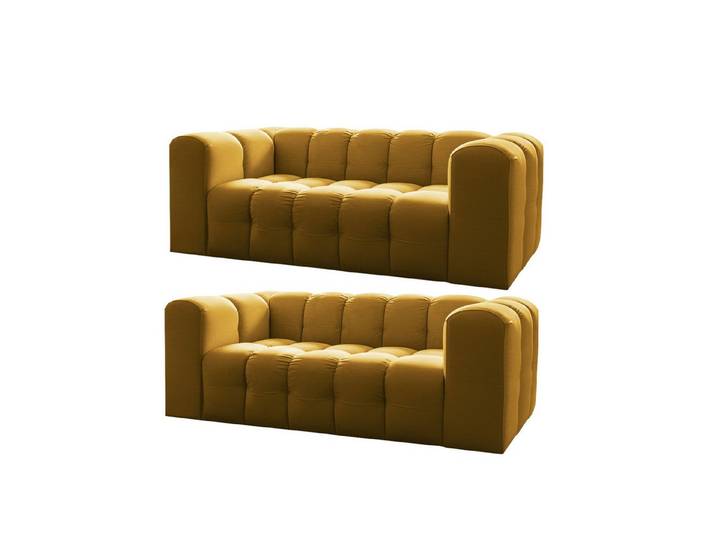 Friderik-EU 2-Sitzer Baloo Sofa 2x2-Sitzer Set 200 cm – HR-Schaum, modernes Design & Komfort – Stoff Tiffany