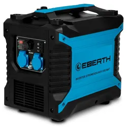 EBERTH 2000W Inverter Stromerzeuger, 3 PS 4-Takt-Benzinmotor, leise, 2x 230V & 2x USB, Invertertechnik für stabile Stromversorgung