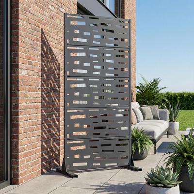 Dovelina Outdoor Privacy Screen Metal Privacy Screen Panel Free Standing