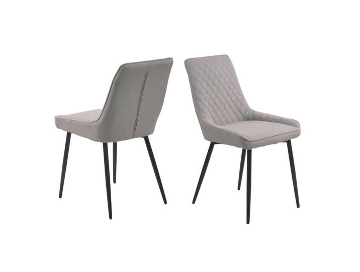 Livetastic Stuhl-Set, Hellgrau, Raute, konisch, 52x86x56 cm, Esszimmer, Stühle, Esszimmerstühle, Esszimmerstühle-Set
