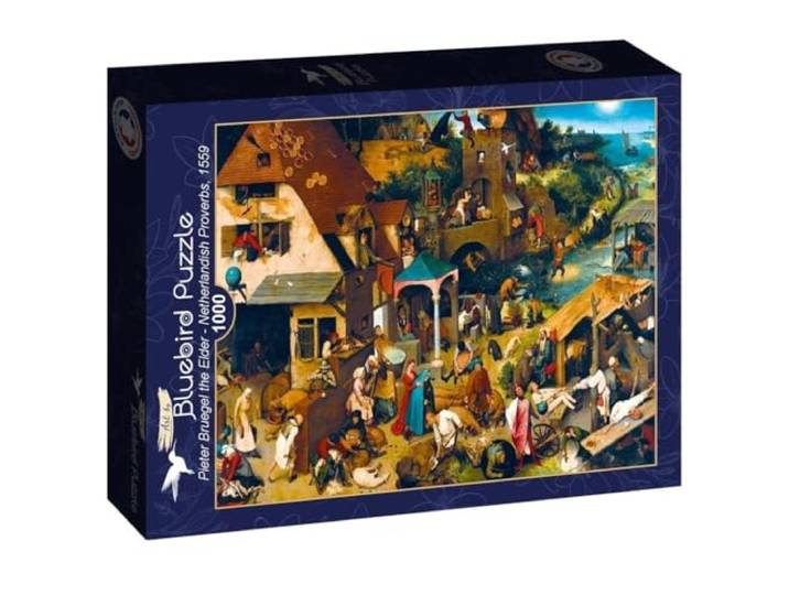 Bluebird puzzel Pieter Bruegel the Elder - Netherlandish Proverbs, 1559 - 1000 stukjes