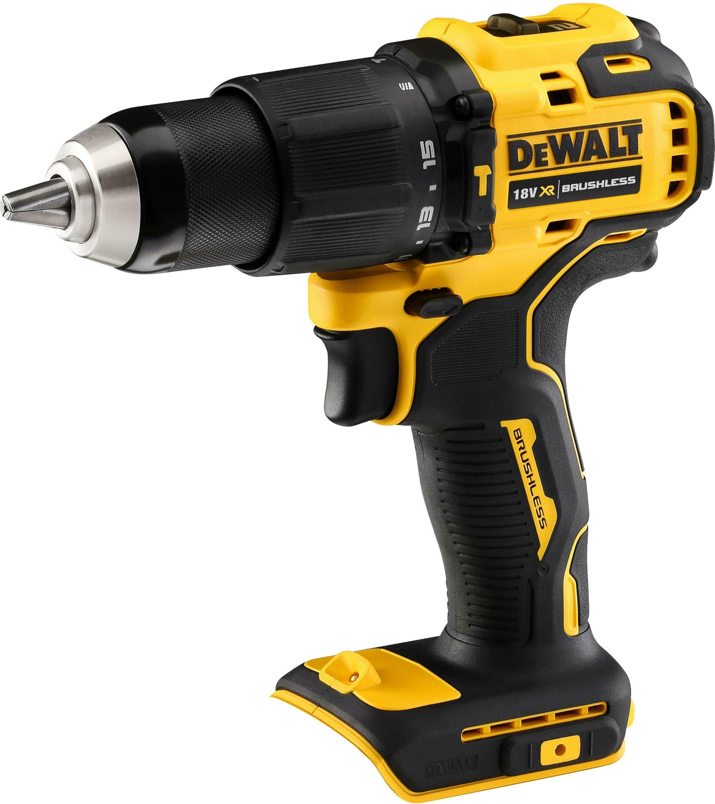 DeWALT DCD709N-XJ boormachine 1650 RPM Keyless 1.2 kg Zwart, Geel