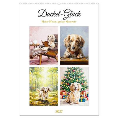 Dackel-Glück (Wandkalender 2027 DIN A2 hoch), CALVENDO Monatskalender