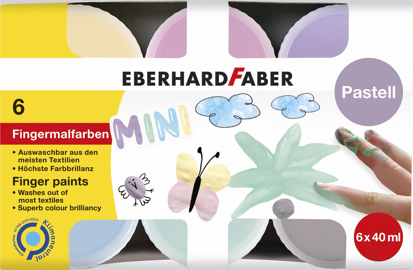EBERHARD FABER Fingerfarben Pastell farbsortiert 578604