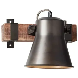 BRILLIANT Lampe Plow Wandspot schwarz stahl   1x A60, E27, 10W, geeignet für Normallampen (nicht enthalten)   Kopf schwenkbar