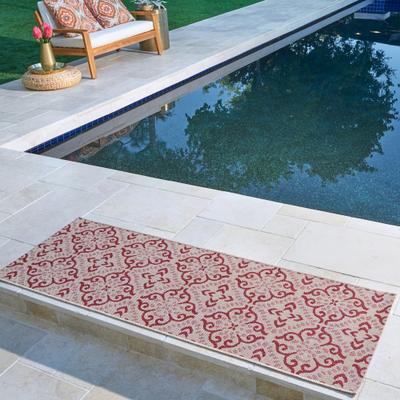 Gertmenian Paseo Powis Red Transitional Indoor/ Outdoor Area Rug
