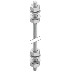 Niedax, Zubehör Befestigungstechnik, NIE M10/2000 Gewindestab M10 L2000mm blaupassiviert DIN 50 961 ohne Zubehör