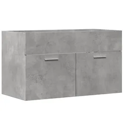 Helloshop26 - Platzsparender wandmontierter Waschtisch 90 x 38,5 x 46 cm Holzwerkstoff Betongrau
