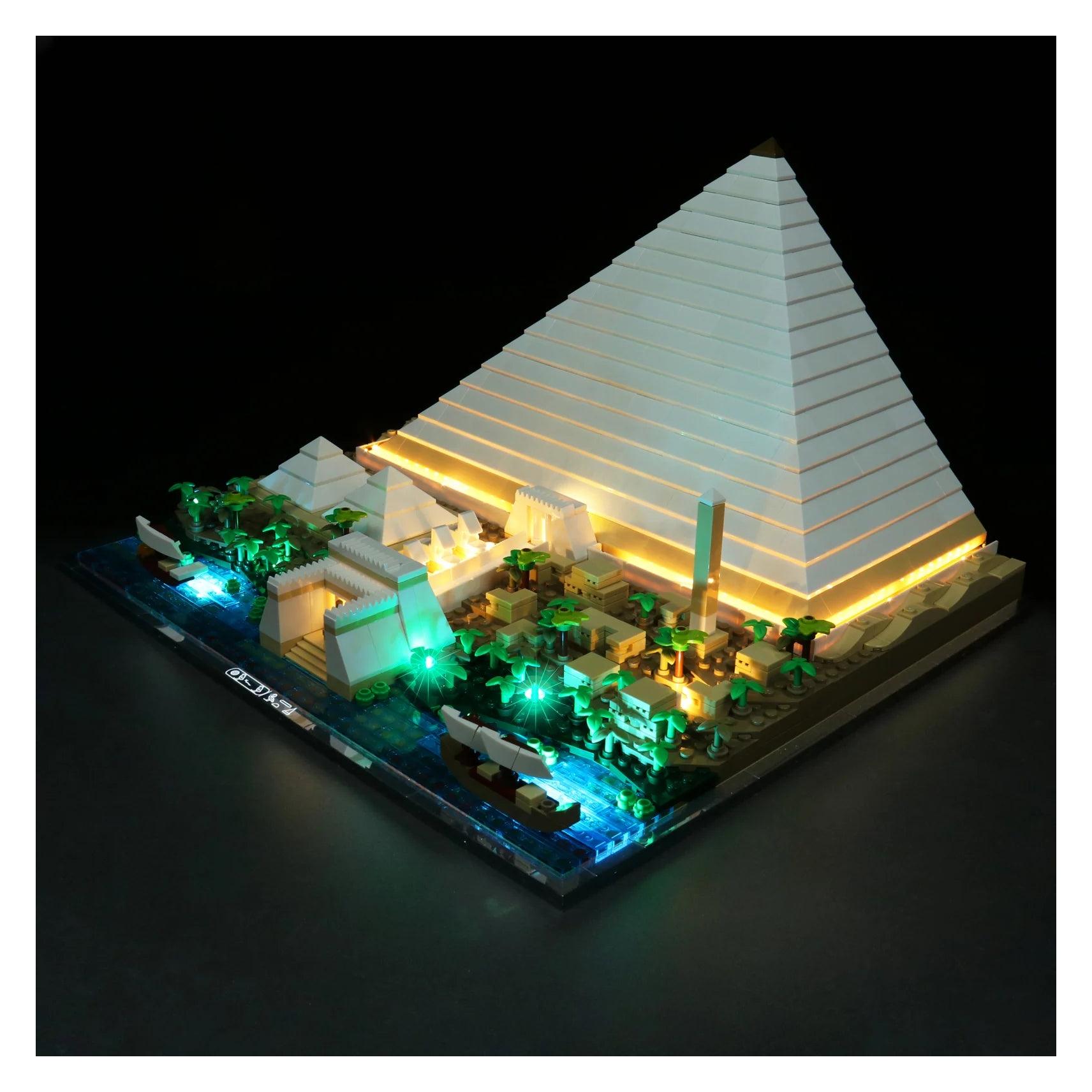 BrickBling LED Licht Set für LEGO Cheops-Pyramide (21058) inkl. Fernbedienung (P36002)