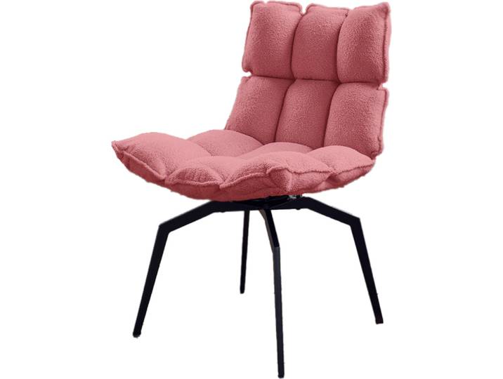 KAWOLA Esszimmerstuhl BARO Drehstuhl Stoff rosa