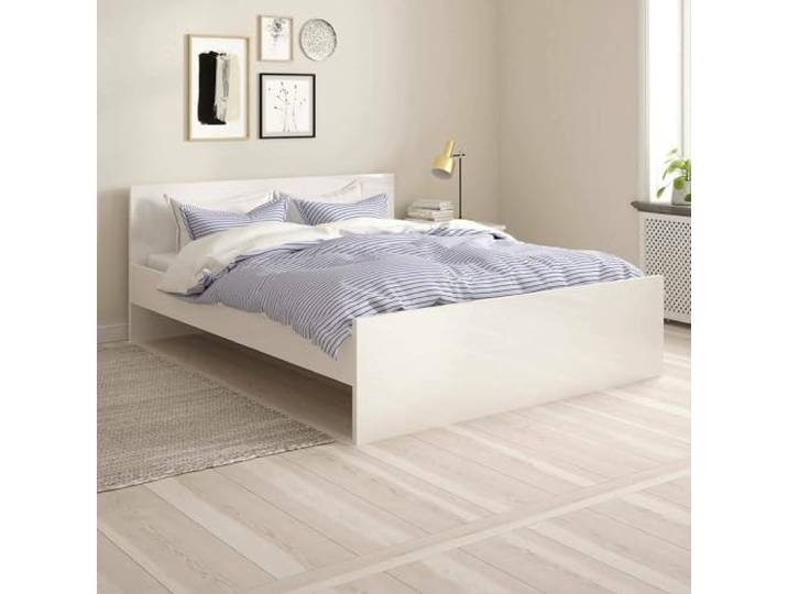 Dmora - Orthopädisches Doppelbett LattenrostFloria, Bettgestell, Orthopädischer Lattenrost, Lattenroste für Bettstruktur, 207x166 h80 cm, Weiß